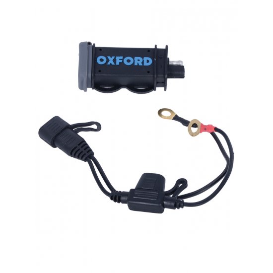 Oxford USB 2.1 Amp Fused Power Charging Kit at JTS Biker Clothing